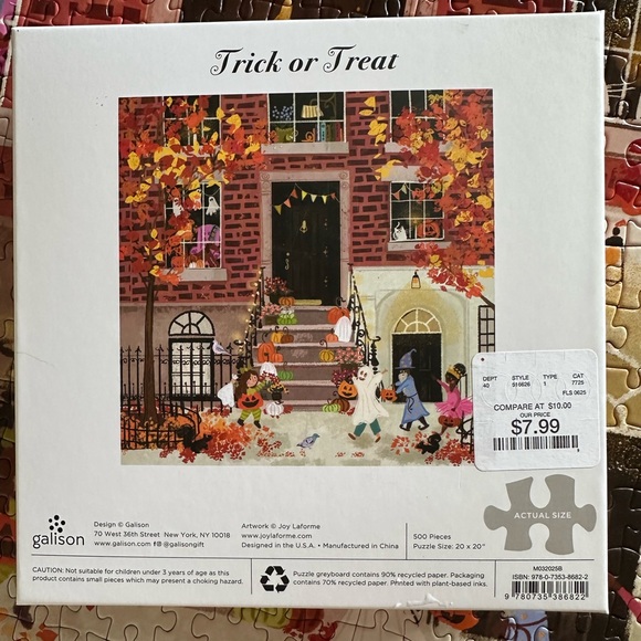 COMPLETE Galison Trick or Treat 500 pc Puzzle - Picture 4 of 4
